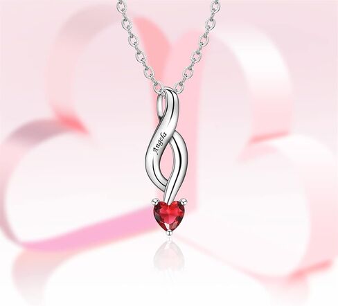 قلادة للأمهات من الفضة الاسترليني مخصصة مع 1-6 أحجار ميلاد مقلدة منقوش عليها اسم الأم قلادة عائلية للنساء مجوهرات قلادة هدايا للأم والجدة in Kuwait