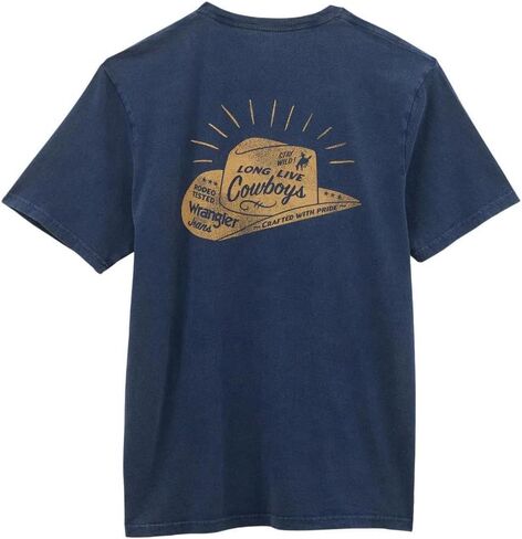 تي شيرت جيب بشعار الجرافيك من قماش الدنيم الداكن للرجال من Wrangler in Saudi Arabia