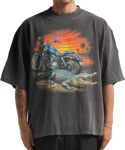 Washed Shaka-Wear Drop Shoulder 7.5 oz Heavyweight Graphic Tshirts Vintage Thick Boxy & Oversized Baggy Fit in Saudi Arabia