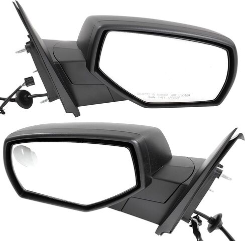 Garage-Pro Driver & Passenger Side Power Heated Mirrors for Chevrolet Silverado 1500 GMC Sierra 1500 2014-2018 Manual Fold, Blind Spot Monitor & Puddle Lamp, Textured, Car Mirror Accessories in Saudi Arabia