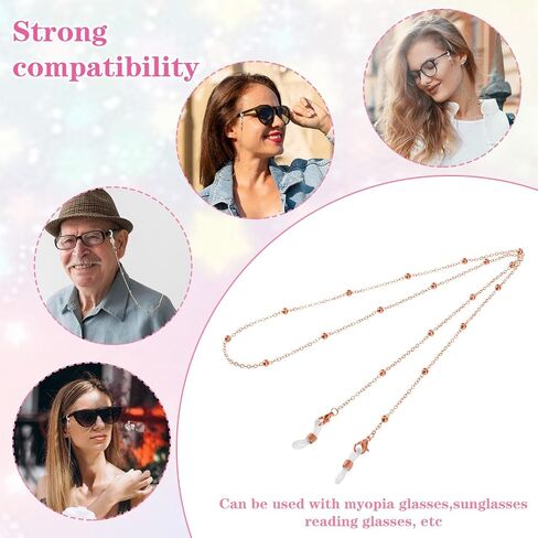 5 قطع سلسلة نظارات، سلسلة نظارات خرز ذهبي للنساء، سلاسل نظارات أنيقة، سلاسل للنظارات حول الرقبة نظارات شمسية أنيقة 26.7 بوصة لإكسسوارات تثبيت قناع الوجه in Saudi Arabia