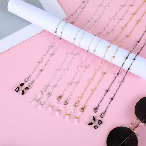 5 قطع سلسلة نظارات، سلسلة نظارات خرز ذهبي للنساء، سلاسل نظارات أنيقة، سلاسل للنظارات حول الرقبة نظارات شمسية أنيقة 26.7 بوصة لإكسسوارات تثبيت قناع الوجه in Saudi Arabia