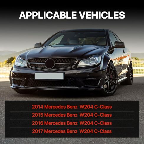 شبكة أمامية KARPAL AMG متوافقة مع 2014-2017 مرسيدس بنز W204 C-Class باللون الأسود in Kuwait