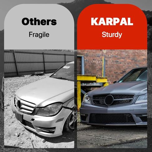 شبكة أمامية KARPAL AMG متوافقة مع 2014-2017 مرسيدس بنز W204 C-Class باللون الأسود in Kuwait