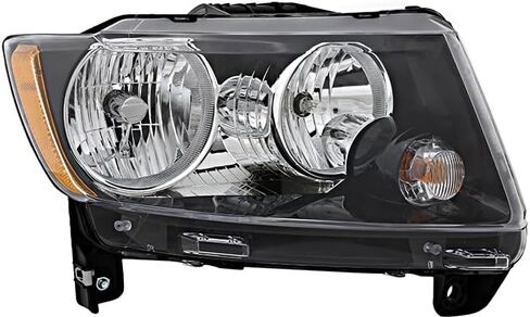 For Jeep Compass Headlight Lamp 2013 2014 2015 2016 2017 Halogen Black Trim Passenger Right Side in Saudi Arabia