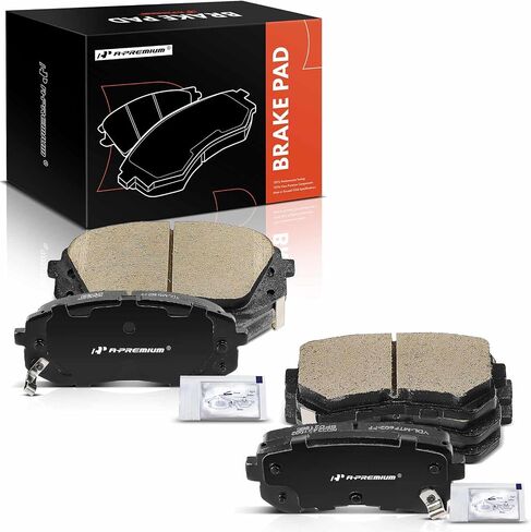 A-Premium Front and Rear Ceramic Disc Brake Pads Set Compatible with Hyundai and Kia Models - Kona 2018-2022, Seltos 2021-2022, 8 Pcs in Saudi Arabia