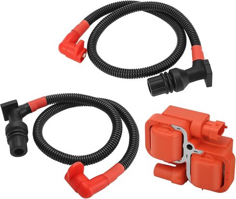 JAVIK Ignition Coil Spark Plug with 2 Pcs Wire Cap 52cm 59.3cm for Polaris Ranger 800 2011-2016 RZR 800 4/S 2011-2014 O.E.M# 4010425 4012889 4013078 in Saudi Arabia