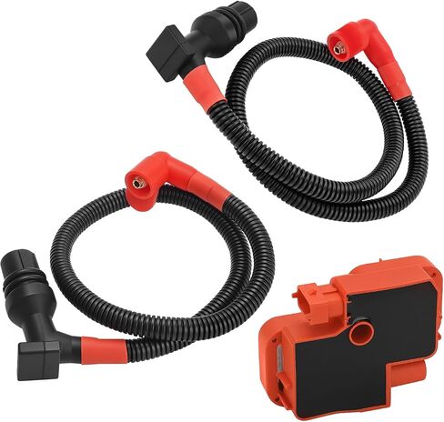 JAVIK Ignition Coil Spark Plug with 2 Pcs Wire Cap 52cm 59.3cm for Polaris Ranger 800 2011-2016 RZR 800 4/S 2011-2014 O.E.M# 4010425 4012889 4013078 in Saudi Arabia