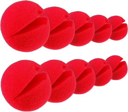 meekoo 10 Packs 10/40 Pack Red Clown Nose Red Foam Sponge Nose for Halloween Christmas Cosplay Comic Party Supplies in Saudi Arabia