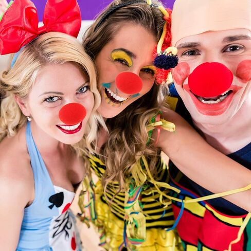 meekoo 10 Packs 10/40 Pack Red Clown Nose Red Foam Sponge Nose for Halloween Christmas Cosplay Comic Party Supplies in Saudi Arabia