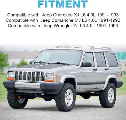 JDMON Fuel Injectors Compatible with Jeep Cherokee XJ, Comanche MJ, Wrangler YJ L6 4.0L 1991 1992 1993 Replacement for FJ124 33007127 in Saudi Arabia