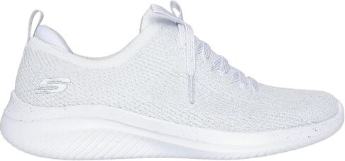 Skechers - حذاء Ultra Flex 3.0 للسيدات - حذاء رياضي ليلي أنيق، اللون أبيض/فضي، المقاس: 7 M US in Kuwait