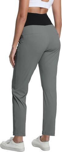 V VOCNI السراويل الأمومة سريعة الجافة فرك السراويل جيوب Sweatpants جولف متأنق العمل الأعمال ملابس الحمل غير رسمية in Saudi Arabia