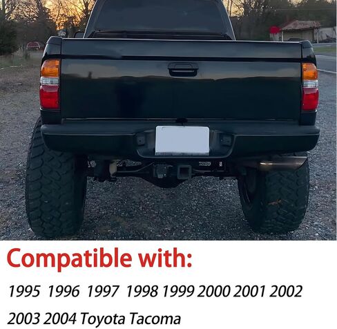 مجموعة ممتص الصدمات الخلفي متوافقة مع 1995 1996 1997 1998 1999 2000 2001 2002 2003 2004 Toyota Tacoma بدون فتحات مستشعر بارك استبدال المصد الخلفي الكروم لـ TO1102215 in Kuwait