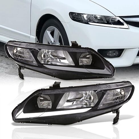 موزعي AJP LED DRL أنبوب بار مصابيح أمامية للقيادة، مصد زاوية الانعطاف، مصابيح عاكسة، زوج تجميع يسار + يمين، متوافق/استبدال لسيارة سيفيك FA JDM 4DR سيدان 2006 2007 2008 2009 2010 2011 in Kuwait