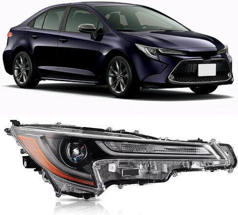 Headlights with LED DRL Compatible with 2020 2021 2022 Toyota Corolla L LE Passenger & Driver Side in Saudi Arabia