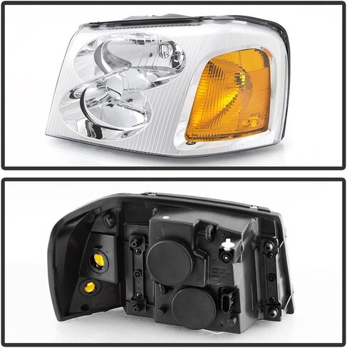 ACANII - For 2002-2009 GMC Envoy SUV OE Style Chrome Headlights Headlamps Assembly Replacement Driver & Passenger Side in Saudi Arabia