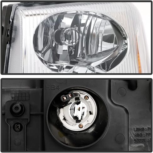 ACANII - For 2002-2009 GMC Envoy SUV OE Style Chrome Headlights Headlamps Assembly Replacement Driver & Passenger Side in Saudi Arabia