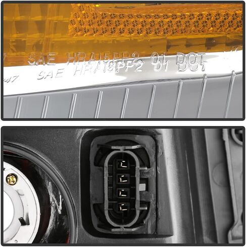 ACANII - For 2002-2009 GMC Envoy SUV OE Style Chrome Headlights Headlamps Assembly Replacement Driver & Passenger Side in Saudi Arabia