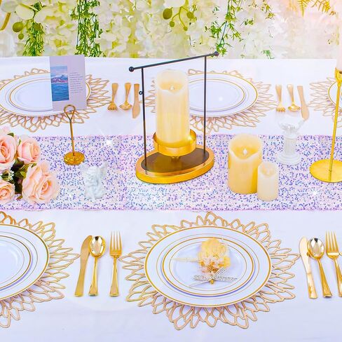 2 Pcs Iridescent Sequin Table Runner 12 x 72 Inch Mermaid Table Runner Glitter Mermaid Party Decorations for Wedding Party Birthday Baby Shower Ceremony Decor (Purple) in Kuwait