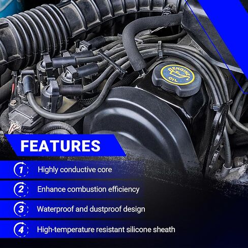 مجموعة أسلاك توصيل شرارة المحرك عالية الأداء منخفضة المقاومة WR6120 لسيارة Ford Explorer Sport Trac 2001-2005 Ranger 2001-2011 استبدال # WR-6120 3U2Z12259C (مجموعة من 6) in Saudi Arabia