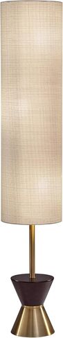 Adesso 4269-21 Carmen Floor Lantern, 59 in., 3 x 100W Incandescent/20W CFL, Walnut Rubberwood/Antique Brass Finish, 1 Floor Lamp in Saudi Arabia