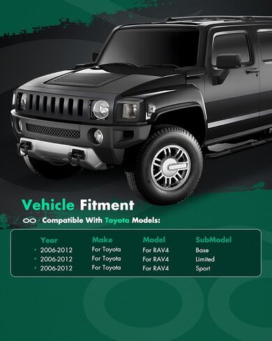 SCITOO حامل سقفي متقاطع متوافق مع Toyota Rav4 2006-2012 4 أغطية سقف أسود in Saudi Arabia