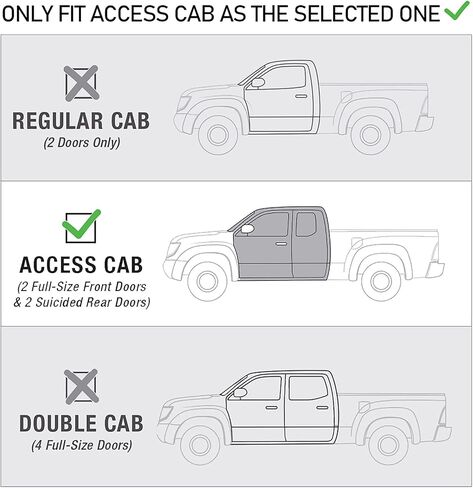 Hooke Road Tacoma Access Cab Roof Rack Compatible with Toyota Tacoma 2nd 3rd Gen 2005-2023 (Access Cab Only) Aluminum Cross Bars Rooftop Cargo Carrier Luggage in Saudi Arabia