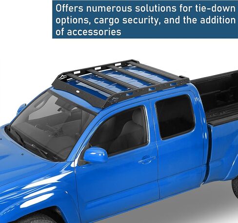 Hooke Road Tacoma Access Cab Roof Rack Compatible with Toyota Tacoma 2nd 3rd Gen 2005-2023 (Access Cab Only) Aluminum Cross Bars Rooftop Cargo Carrier Luggage in Saudi Arabia