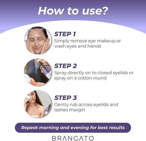 Eyelid and Lash Cleanser - Dry Eye Relief, Stye and Blepharitis Treatments, FDA-Cleared Hypochlorous Acid Spray, 60mL(2oz) in Saudi Arabia