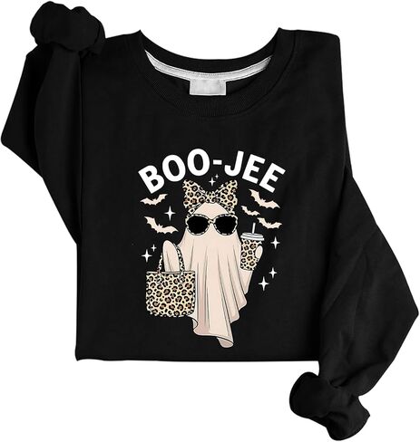 Boo Jee Ghost Sweatshirt Boojee Ghost Sweatshirt Halloween Boo-Jee Shirt For Women in Saudi Arabia