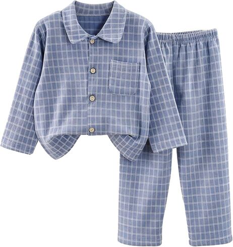 Umeyda Girls Pajamas Winter Long Sleeve Fleece Button Down Sleepwear Kids Soft Fuzzy 2 Pieces Pjs Set for Ages 4-14 in Saudi Arabia