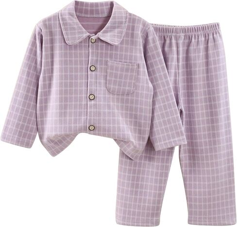 Umeyda Girls Pajamas Winter Long Sleeve Fleece Button Down Sleepwear Kids Soft Fuzzy 2 Pieces Pjs Set for Ages 4-14 in Saudi Arabia