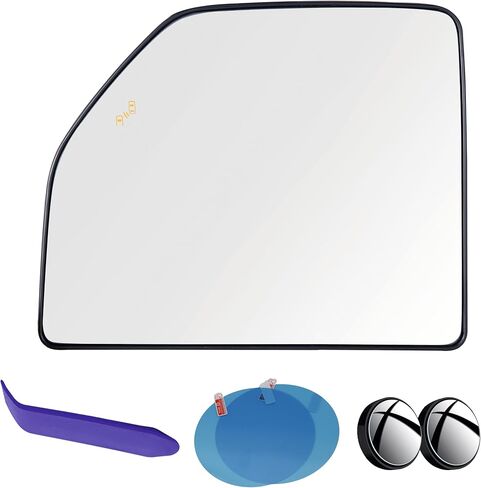 EAP Driver Side Mirror Glass Compatible with Ford F150 2015-2025, F250 F350 F450 F550 F600 2017-2022, Heated, Blind Spot Without Auto Dimming, LC3Z17K707B, ML3Z17K707F, FL3Z17K707S, HC3Z17K707A in Saudi Arabia