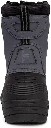 LONDON FOG Breckenridge Waterproof Mens Winter Boots - Leather Insulated Mens Snow Boots - Grey, Black or Brown - Men Medium or Extra Wide Widths Size 7 to 15 in Saudi Arabia