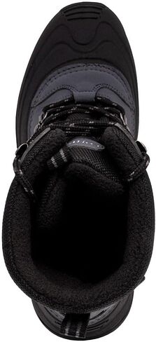 LONDON FOG Breckenridge Waterproof Mens Winter Boots - Leather Insulated Mens Snow Boots - Grey, Black or Brown - Men Medium or Extra Wide Widths Size 7 to 15 in Saudi Arabia