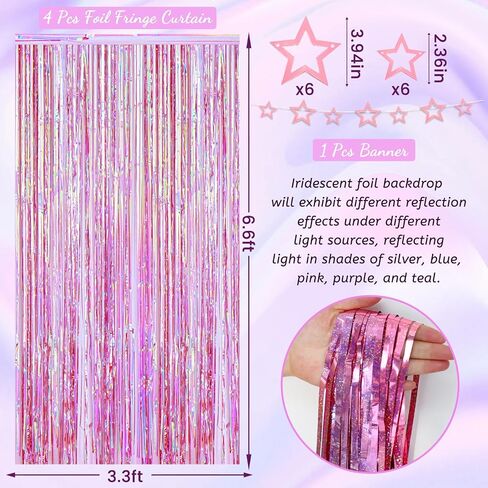 4 Pack Navy Blue and Gold Foil Fringe Curtains with 1pcs Banner, 3.3x6.6ft Blue and Gold Party Decorations Tinsel Backdrop Photo Booth Prop Streamer for Birthdays Graduations Wedding Party Decorations in Kuwait