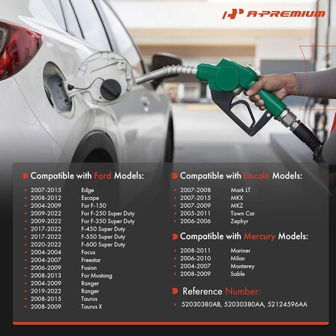 A-Premium Gas Cap Fuel Cap Compatible with Ford F-150, F-250 F-350 F-450 F-550 F-600 Super Duty, Escape, Fusion, Focus, Edge, Mustang, Taurus, Ranger, Freestar & Lincoln MKZ, MKX & Mercury Mariner in Saudi Arabia