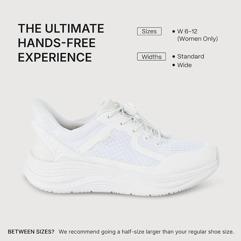 Kizik London Hands-Free Slip On Shoes for Women White | Wide toe box available, breathable lightweight upper, comfortable for walking, gym, or casual wear in Kuwait
