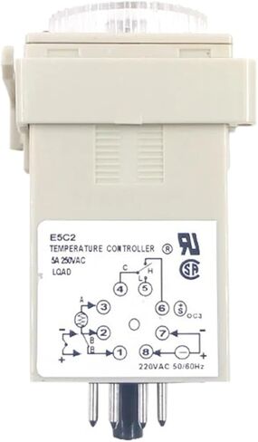 E5C2 Relay Output K Input 0-400C Pointer with Socket Guide Rail Type 48*48mm Thermostat AC 110V-220V Temperature Controller(with Socket) in Saudi Arabia