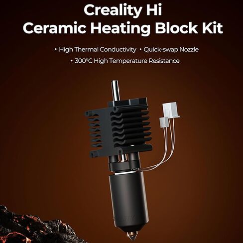Creality K2 Plus Ceramic Heating Block Kit, 3D Printer 350℃ High Temperature Resistance Heating Block Kit with Heat Sink and Quick Swap Nozzle for K2 Plus in Kuwait