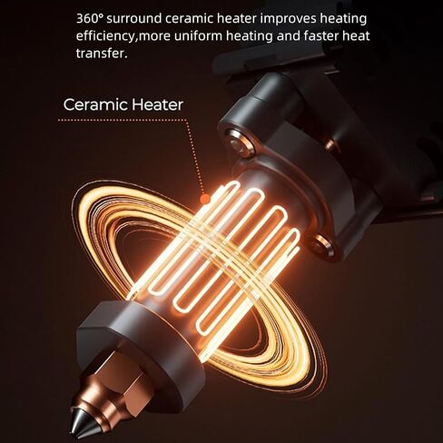 Creality K2 Plus Ceramic Heating Block Kit, 3D Printer 350℃ High Temperature Resistance Heating Block Kit with Heat Sink and Quick Swap Nozzle for K2 Plus in Kuwait