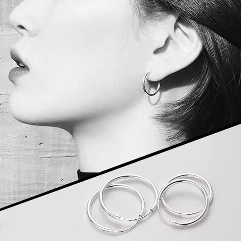 6 pairs - Hypoallergenic Hoop Earrings for Sensitive Ears – Small Gold, Silver & Black Huggie Hoops, Titanium & Surgical Steel, Lightweight & Comfortable, Perfect for Daily Wear, Weddings & Parties in Saudi Arabia