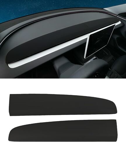 for Tesla Model Y Juniper 2025-2026 Model 3 Highland 2024-2025 ABS Dashboard Cover Trim Air Outlet Panel Cover Trim Interior Stylish Durable Car Accessories Matte White in Saudi Arabia