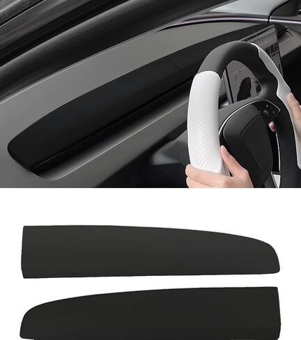 for Tesla Model Y Juniper 2025-2026 Model 3 Highland 2024-2025 ABS Dashboard Cover Trim Air Outlet Panel Cover Trim Interior Stylish Durable Car Accessories Matte White in Saudi Arabia