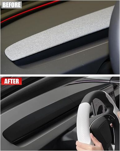 for Tesla Model Y Juniper 2025-2026 Model 3 Highland 2024-2025 ABS Dashboard Cover Trim Air Outlet Panel Cover Trim Interior Stylish Durable Car Accessories Matte White in Saudi Arabia