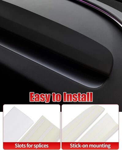 for Tesla Model Y Juniper 2025-2026 Model 3 Highland 2024-2025 ABS Dashboard Cover Trim Air Outlet Panel Cover Trim Interior Stylish Durable Car Accessories Matte White in Saudi Arabia