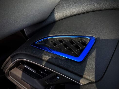 Windshield Air Vent Wind Outlet Cover Trim Sticker Blue Stainless Steel For Honda 10th Gen Civic 2016 2017 2018 2019 2020 in Saudi Arabia
