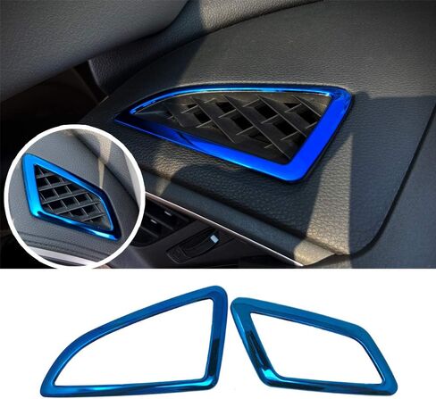 Windshield Air Vent Wind Outlet Cover Trim Sticker Blue Stainless Steel For Honda 10th Gen Civic 2016 2017 2018 2019 2020 in Saudi Arabia