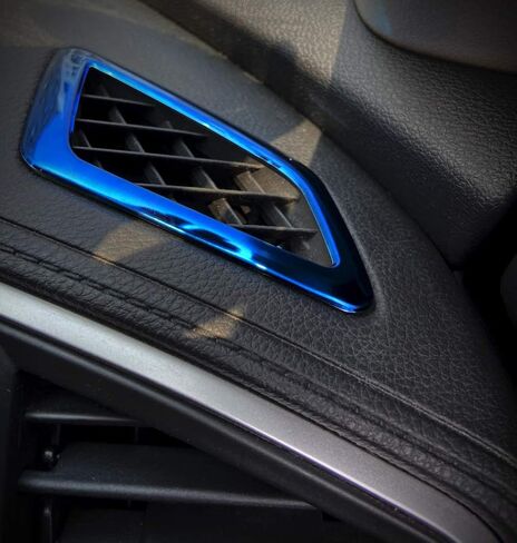 Windshield Air Vent Wind Outlet Cover Trim Sticker Blue Stainless Steel For Honda 10th Gen Civic 2016 2017 2018 2019 2020 in Saudi Arabia